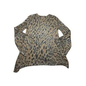 Show Me Your Mumu Medium Festibell Sweater Golden Eye Bell Sleeves Leopard #R9-5